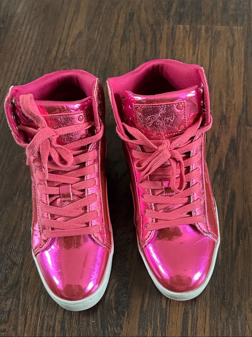 Pastry Metallic Pink 🩷 High-Top Sneakers
